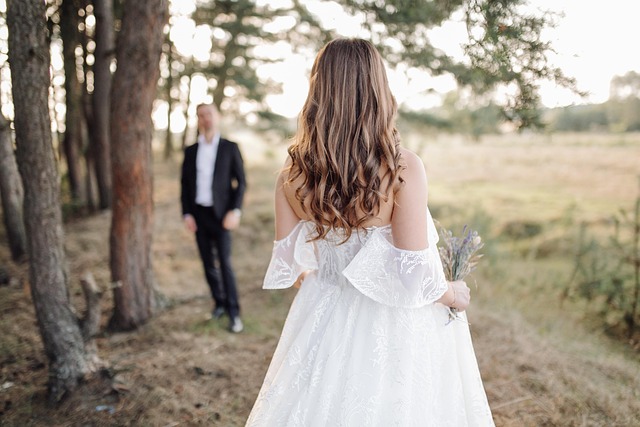 Bride in a wedding dress with soft styling